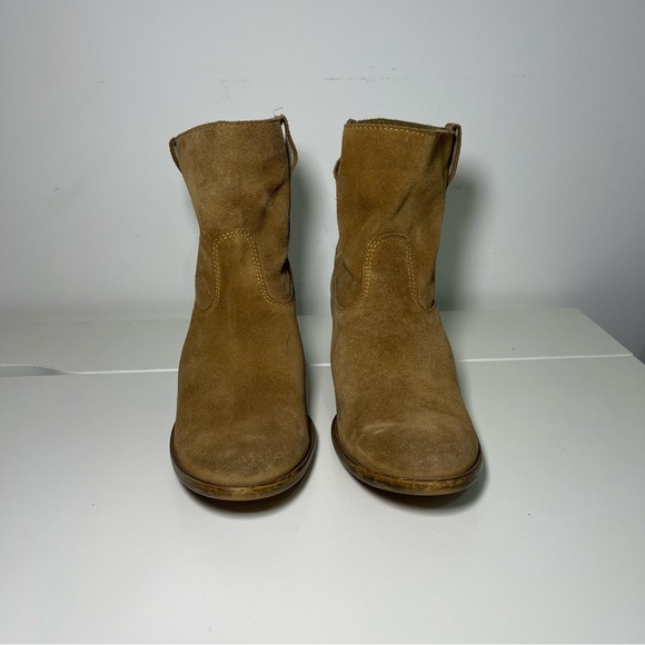 Joe Sanchez Women Tan Suede western equestrian country Ankle Boots in Size 39 - Picture 2 of 8